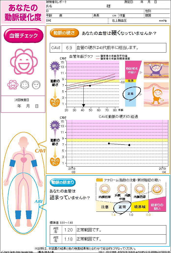 Abi 血圧脈波検査 血管年齢 しらかわ内科クリニック 壱岐市 総合内科 循環器内科 内視鏡検査